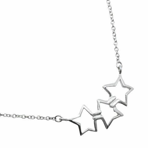 Tiffany & Co. Triple Star Necklace, 925 Sterling Silver, Approx. 2.3g, Women's - Picture 1 of 10
